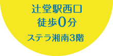 辻堂駅西口徒歩0分 ステラ湘南3階